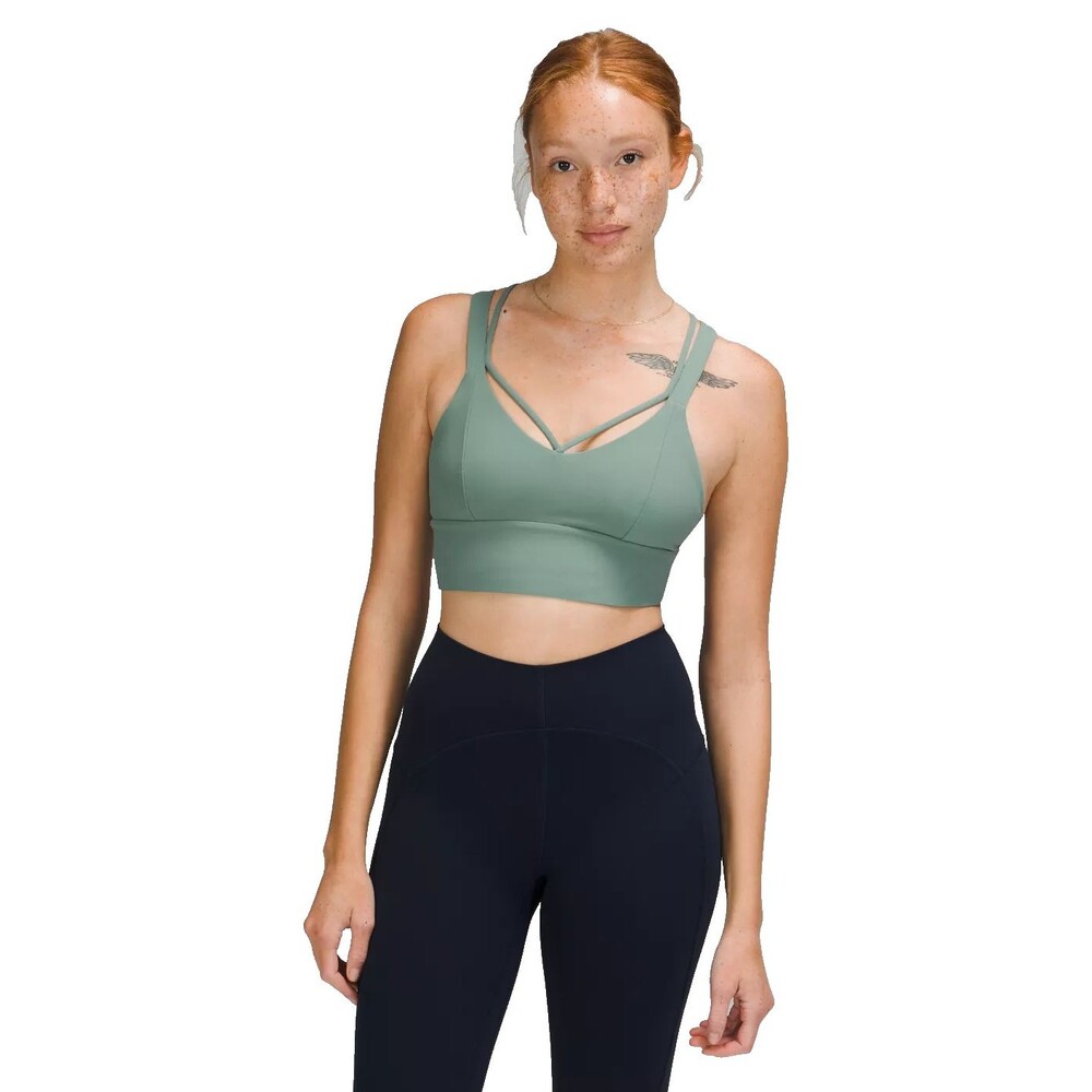 Lululemon Pushing Limits Bra C/D Womens Size 6 Purple Strappy Sports Bra